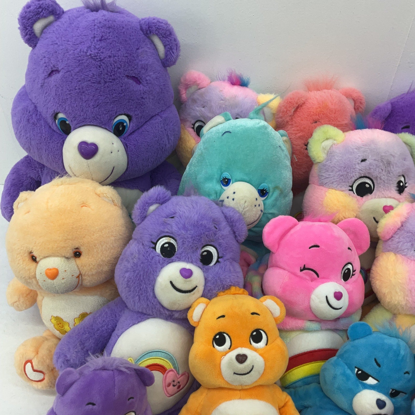 Preowned Colorful LOT 13 lbs Care Bears Plush Dolls Stuffed Animals Characters - Warehouse Toys