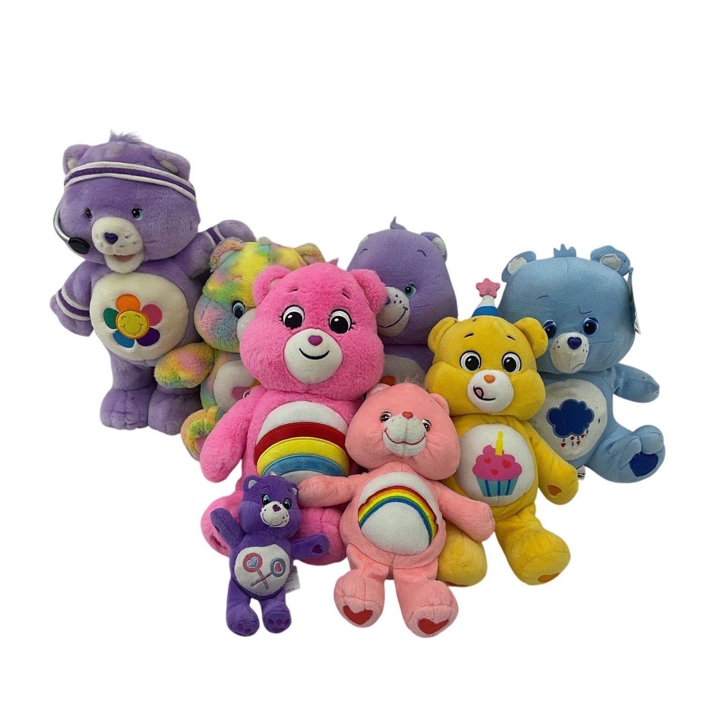 Preowned Colorful Mixed LOT 5 lbs Care Bears Character Plush Dolls Stuffed Toys - Warehouse Toys