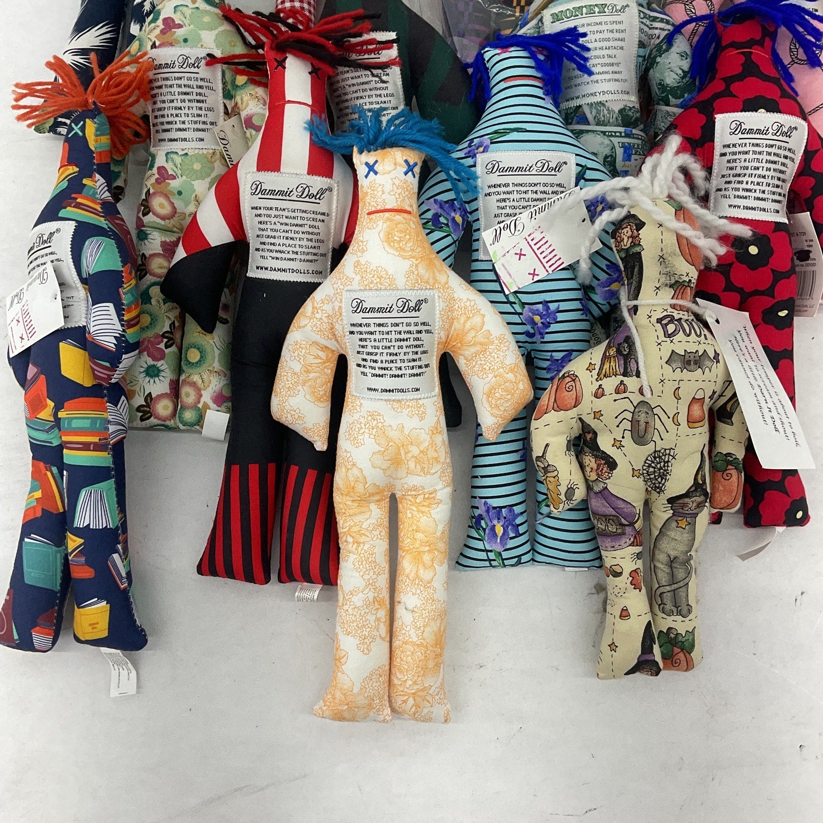 Preowned Dammit Dolls Plush Voodoo Stress Relief Plush Stuffed Animals LOT - Warehouse Toys