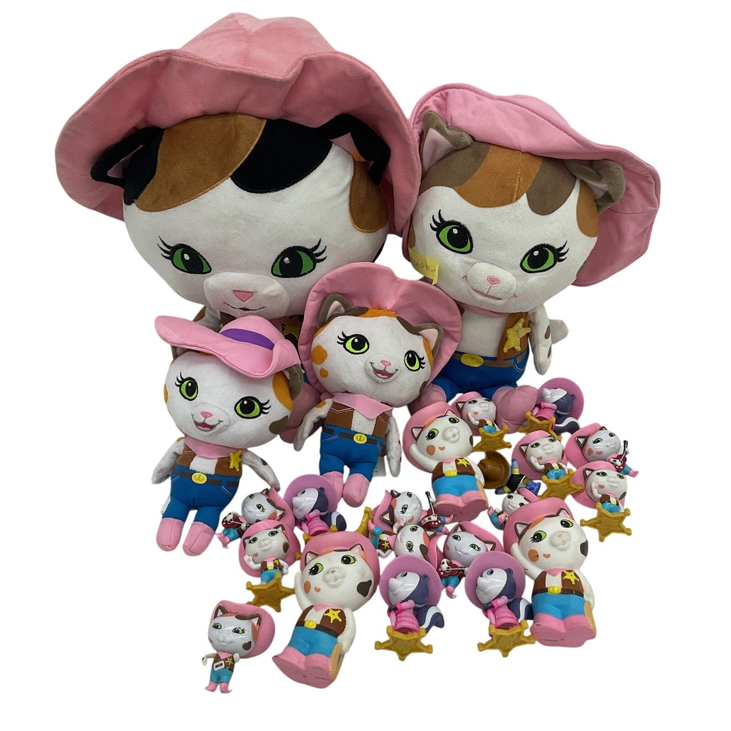 Preowned Disney LOT Sheriff Callie's Wild West Cat Plush Dolls Toy Figures 5 lbs - Warehouse Toys