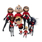 Preowned Disney Pixar The Incredibles Family Doll LOT Mixed Baby Mom Dad Figures - Warehouse Toys