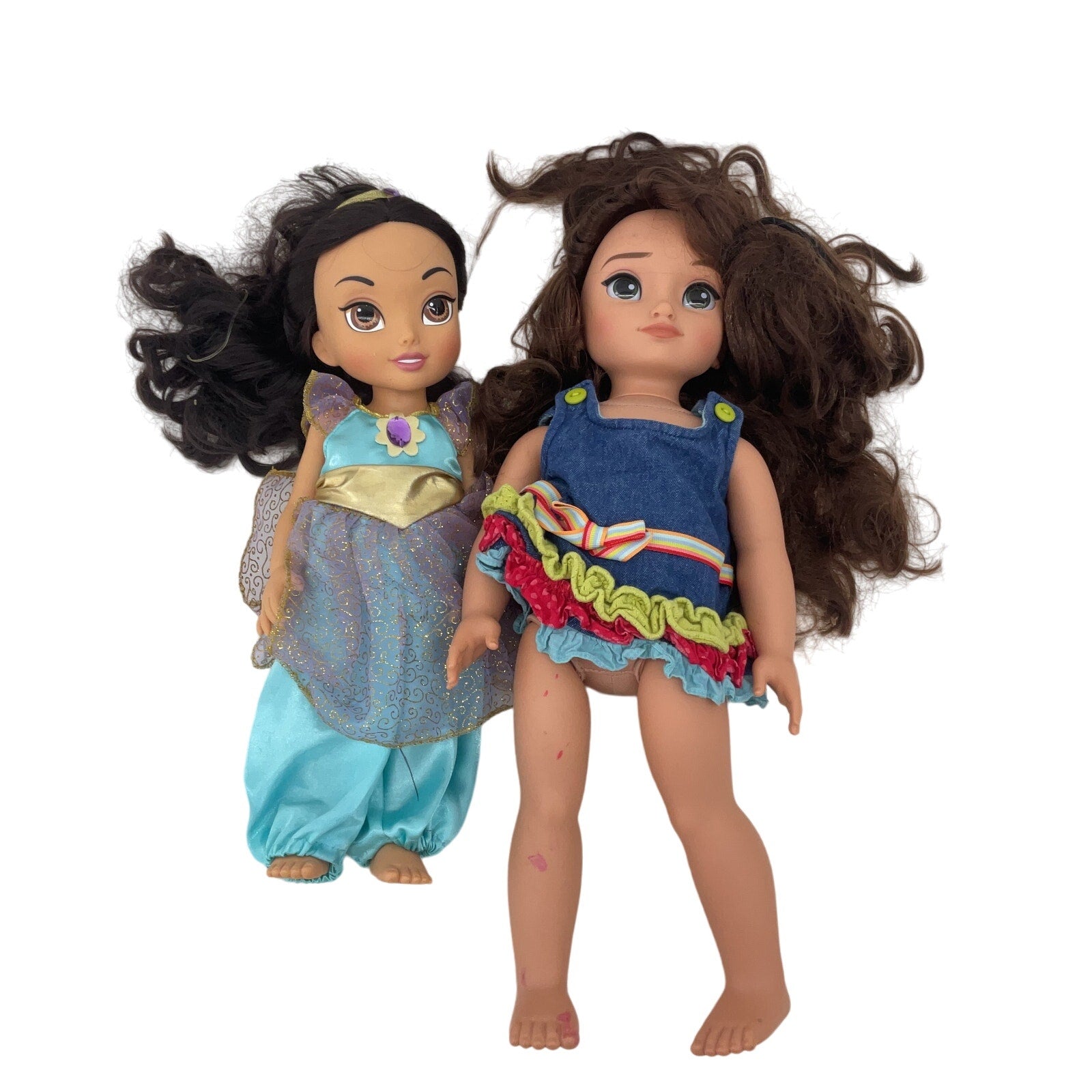 Preowned Disney Princess Play Doll LOT of 2 Jasmine Aladdin - Warehouse Toys