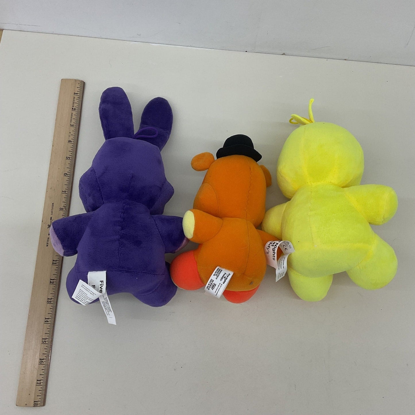 Preowned Five Nights At Freddy's Bonnie Freddie Fazbear Chica Plush Dolls - Warehouse Toys