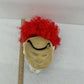 Preowned Halloween Scary Circus Clown Red Curly Hair Evil Grin Teeth Haunted - Warehouse Toys