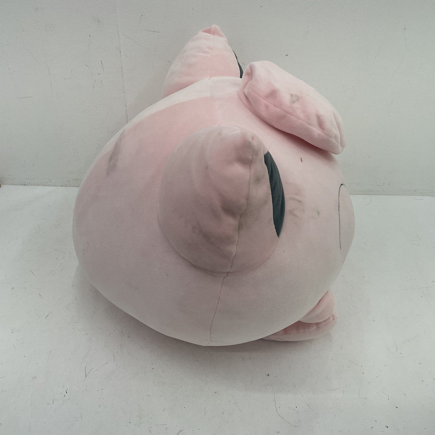 Preowned Large Jumbo Sized Pink Cuddly Sleeping Jiggly Puff Pokemon Plush Toy - Warehouse Toys