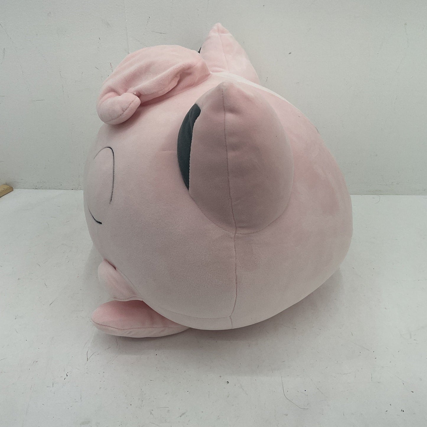 Preowned Large Jumbo Sized Pink Cuddly Sleeping Jiggly Puff Pokemon Plush Toy - Warehouse Toys