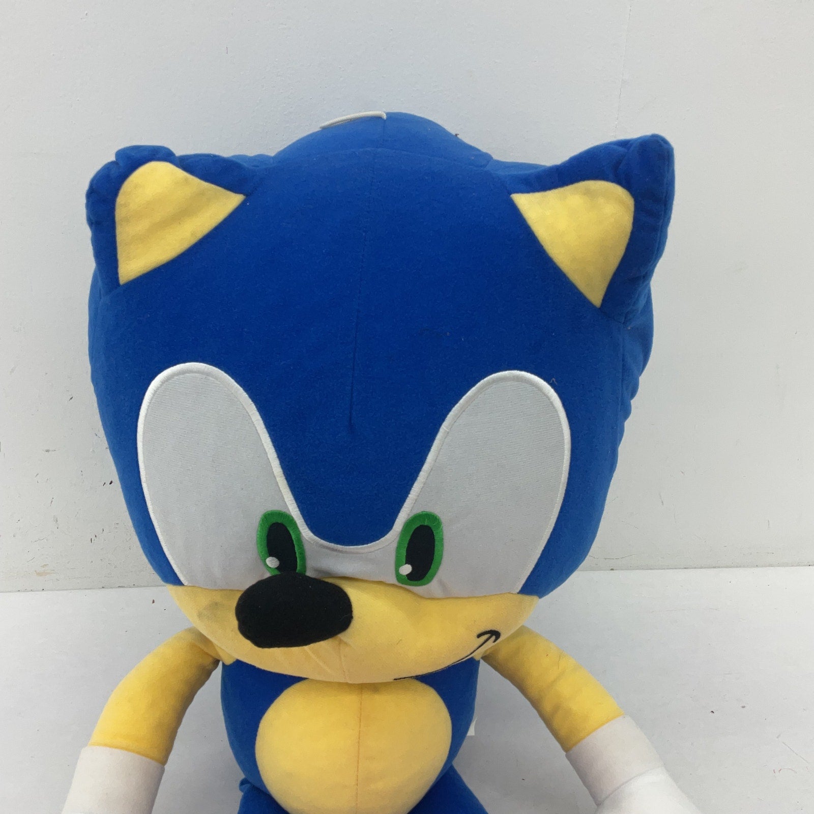 Preowned Large Jumbo Sized Sonic the Hedgehog Blue Plush Toy Stuffed Animal - Warehouse Toys