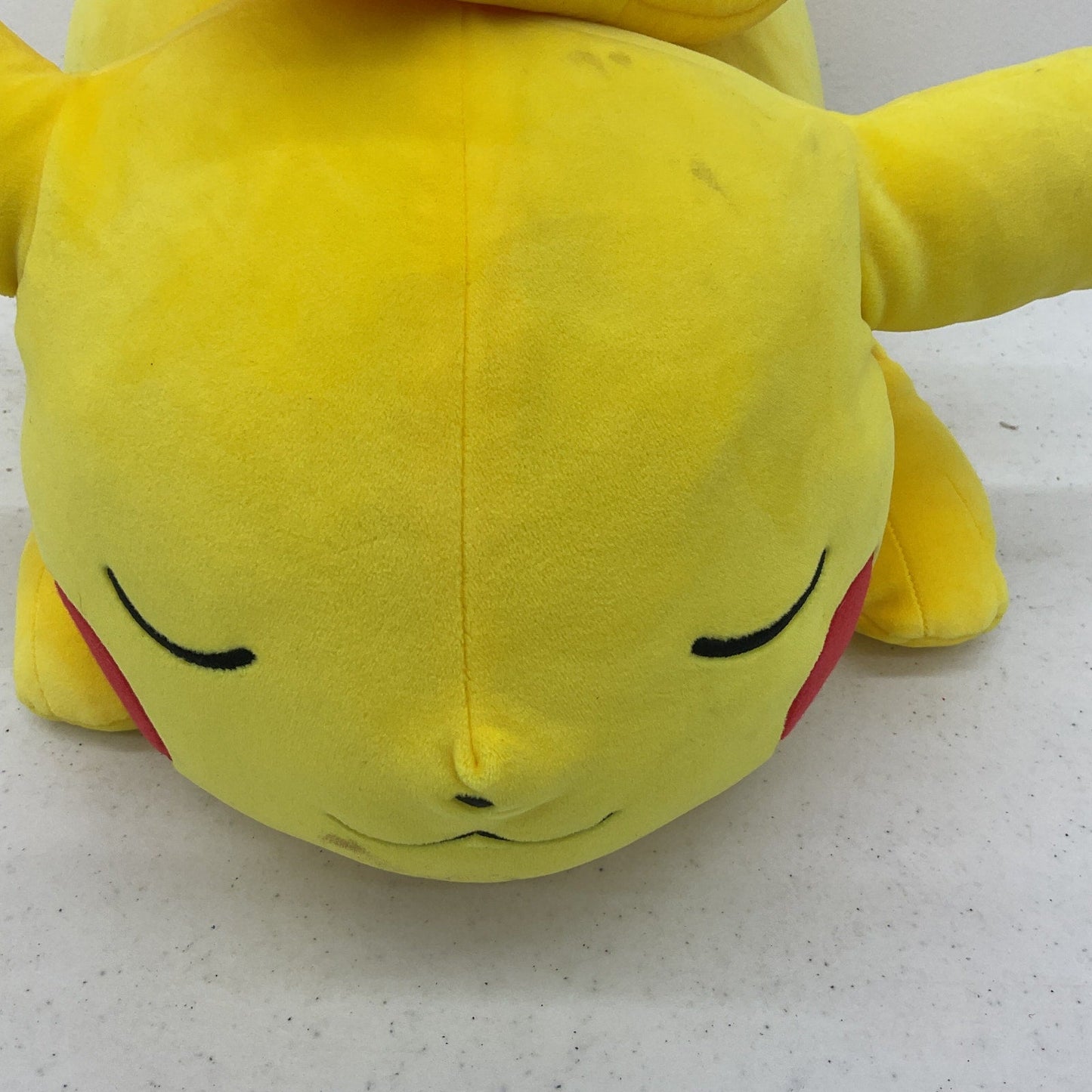 Preowned Large Sleeping Pikachu Yellow Pokemon Plush Toy Stuffed Animal Soft - Warehouse Toys