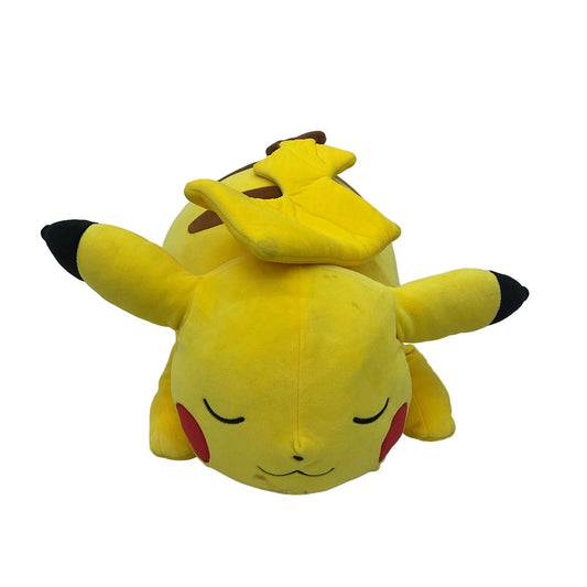 Preowned Large Sleeping Pikachu Yellow Pokemon Plush Toy Stuffed Animal Soft - Warehouse Toys