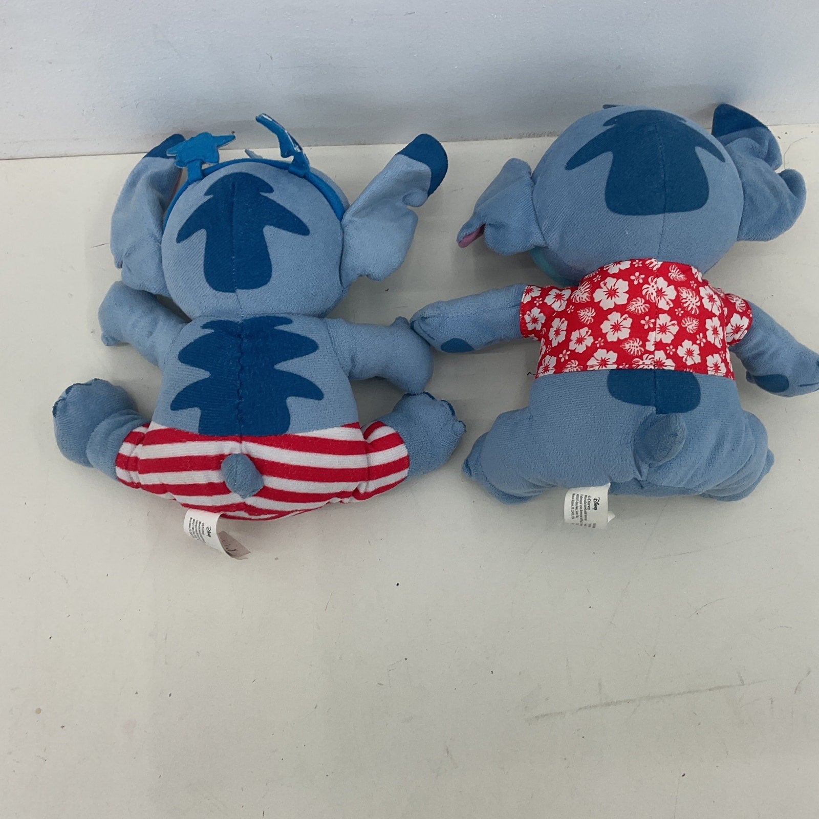 Preowned Lilo & Stitch Blue Stitch Alien Dog Character Plush Dolls LOT of 2 - Warehouse Toys