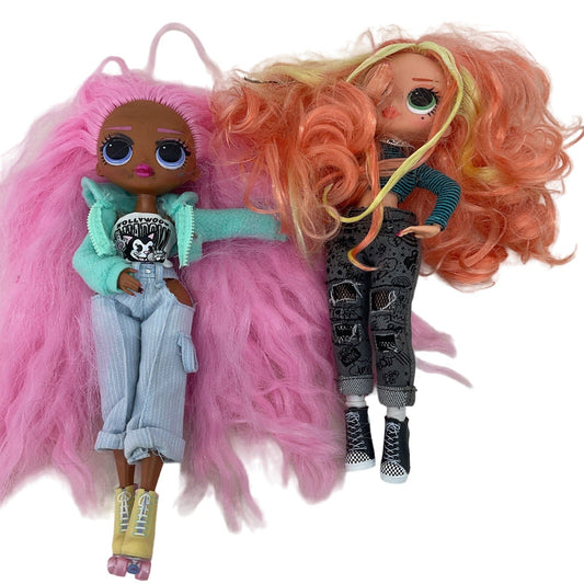 Preowned LOL Surprise Pink Blue Orange MGA Fashion Doll Lot of 2 - Warehouse Toys