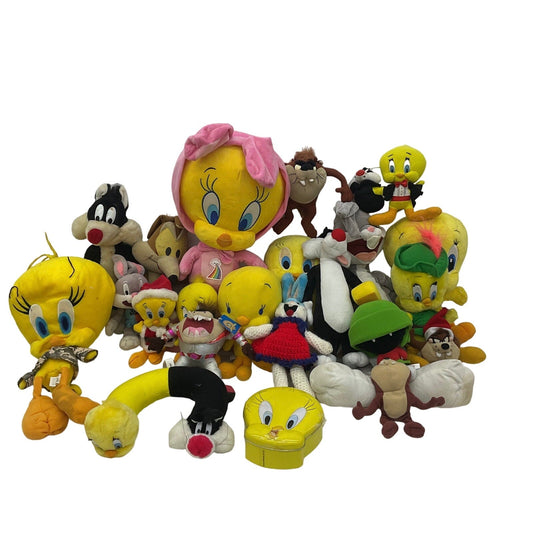 Preowned Looney Tunes Mixed Plush Dolls LOT 12 lbs Tweety Bird Sylvester Cat - Warehouse Toys