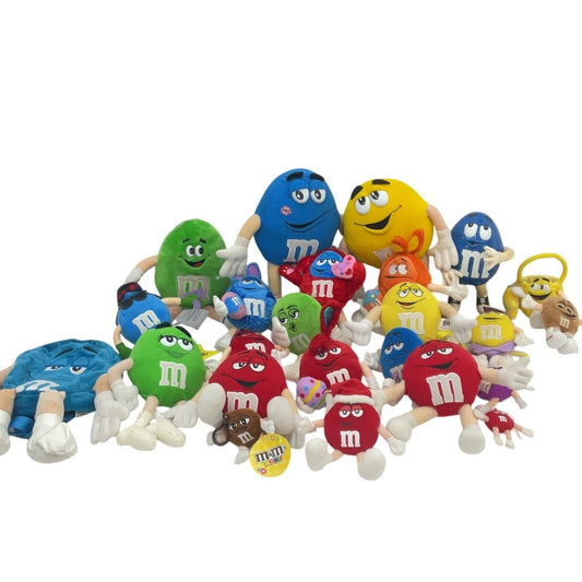 Preowned LOT 10 lbs Mix M&M's Candy Mascot Character Plush Dolls Stuffed Animals - Warehouse Toys