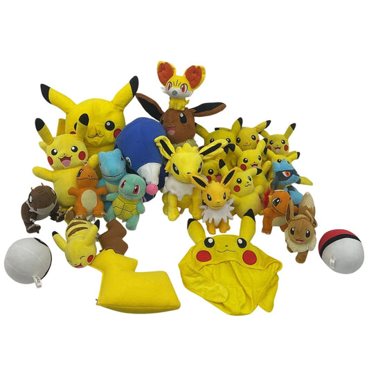 Preowned LOT 10 lbs Pokemon Stuffed Animals Mixed Characters Pikachu Eevee - Warehouse Toys