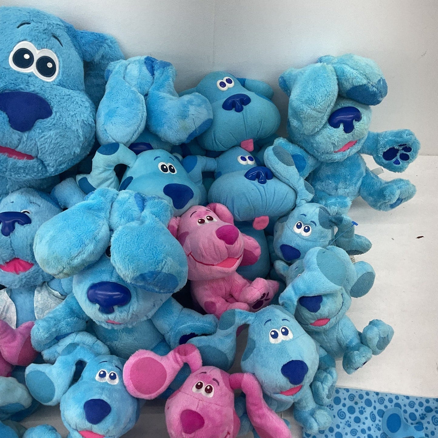 Preowned LOT 11 lbs Blue's Clues Character Dog Stuffed Plush Dolls Magenta Blue - Warehouse Toys