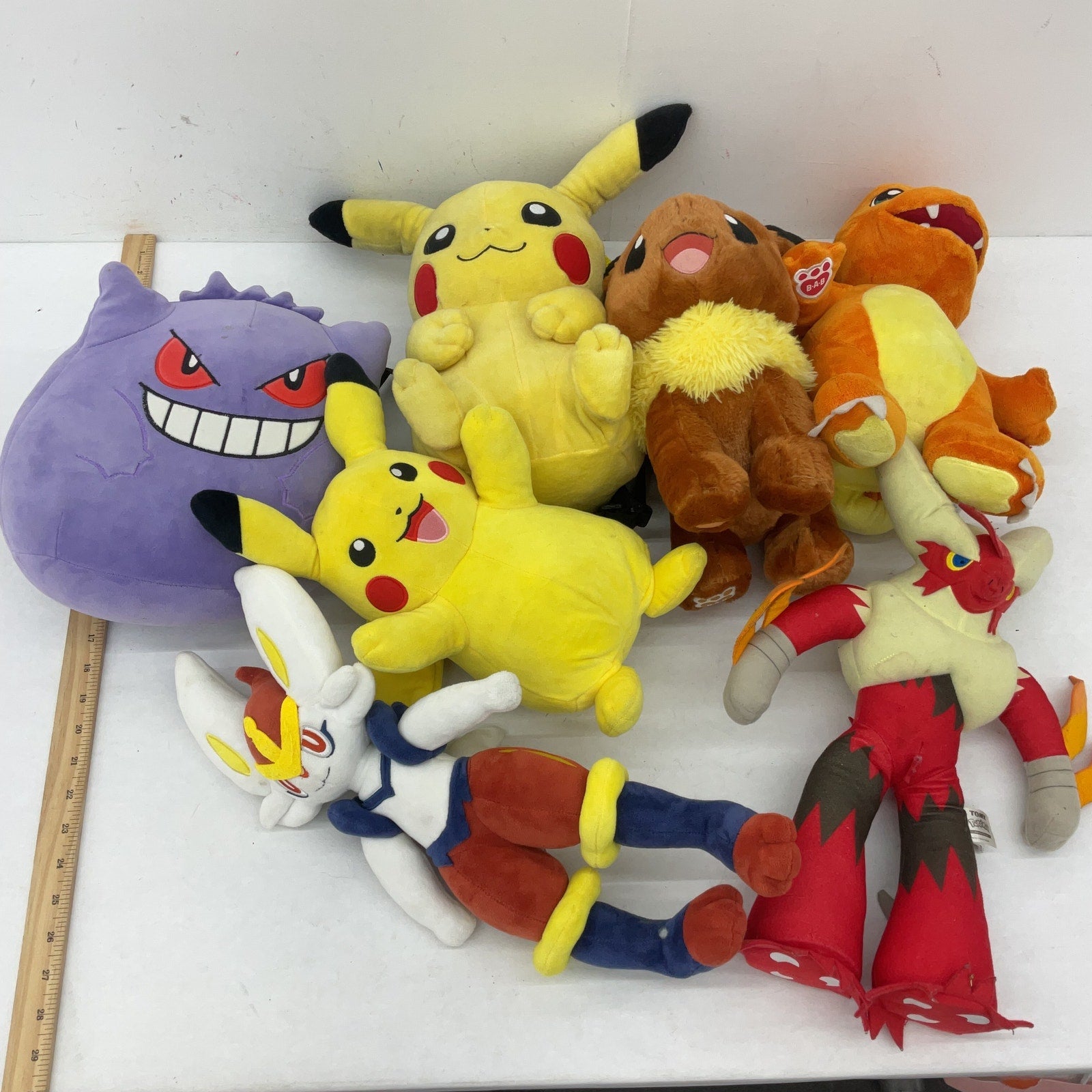 Preowned LOT 11 lbs Pokemon Stuffed Animals Mixed Characters Pikachu Gengar - Warehouse Toys