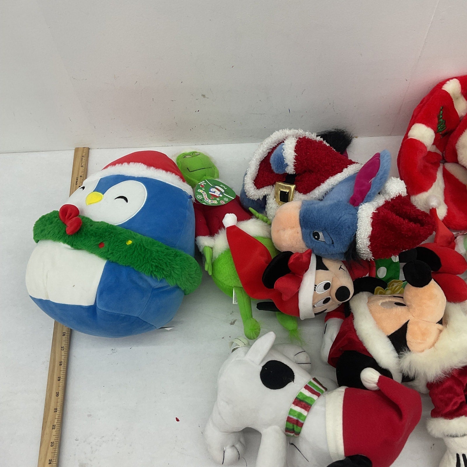 Preowned LOT 12 lbs Assorted Mix Christmas Themed Plush Snoopy Mickey Scooby - Warehouse Toys