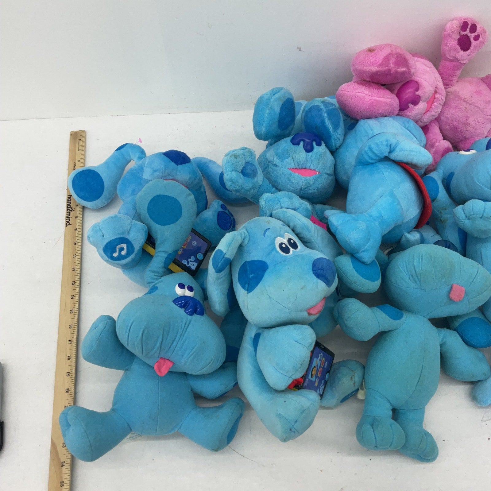 Preowned LOT 12 lbs Blue's Clues Dog Stuffed Plush Toys Magenta Blue Characters - Warehouse Toys