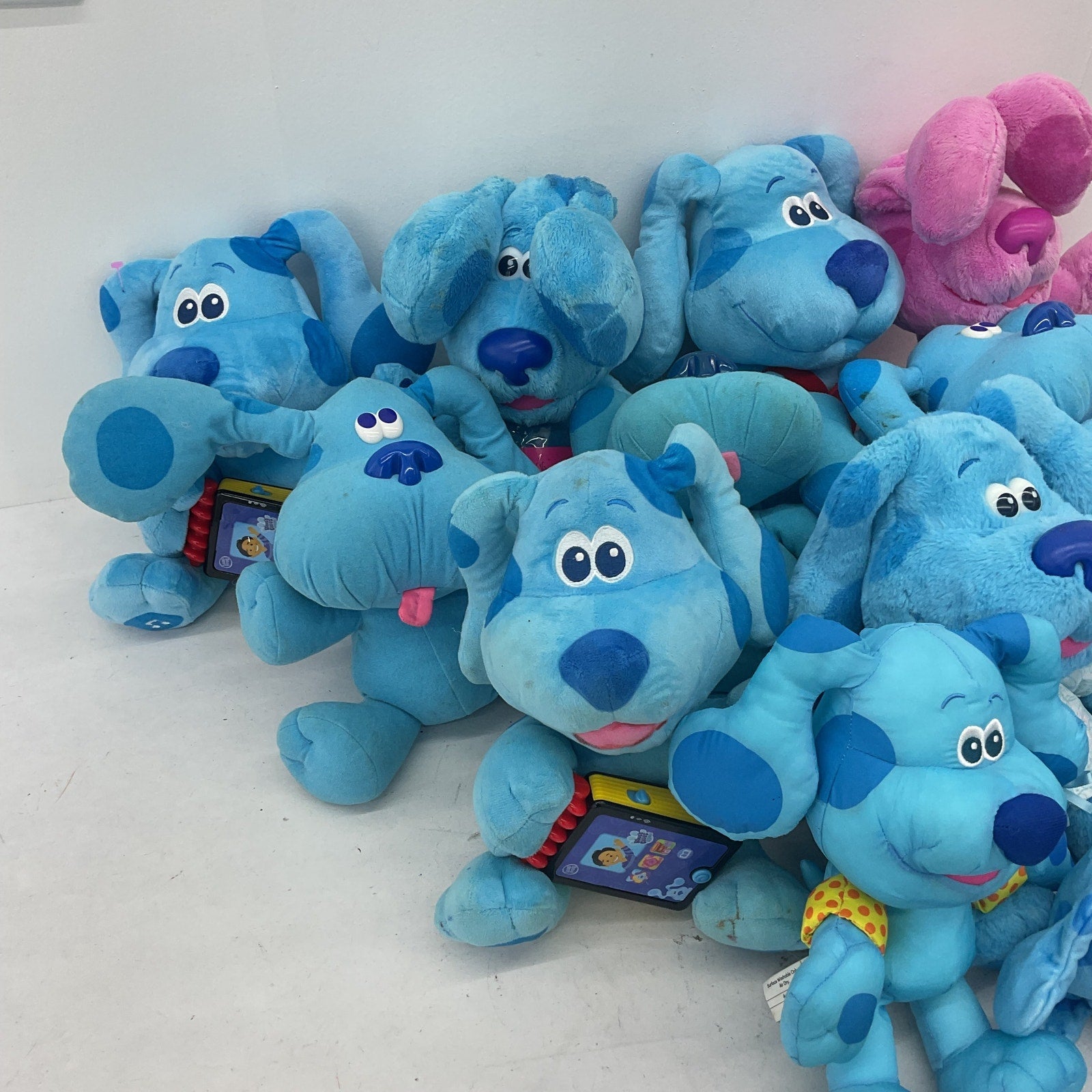 Preowned LOT 12 lbs Blue's Clues Dog Stuffed Plush Toys Magenta Blue Characters - Warehouse Toys