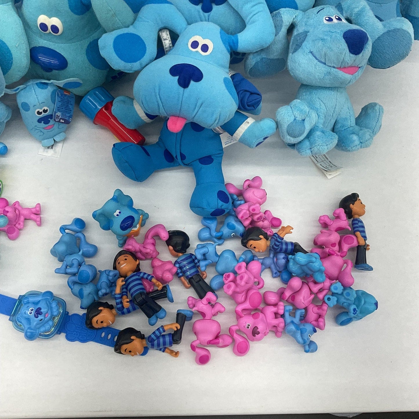 Preowned LOT 12 lbs Character Plush Dolls Blue's Clues Dog Magenta Blue Stuffed - Warehouse Toys