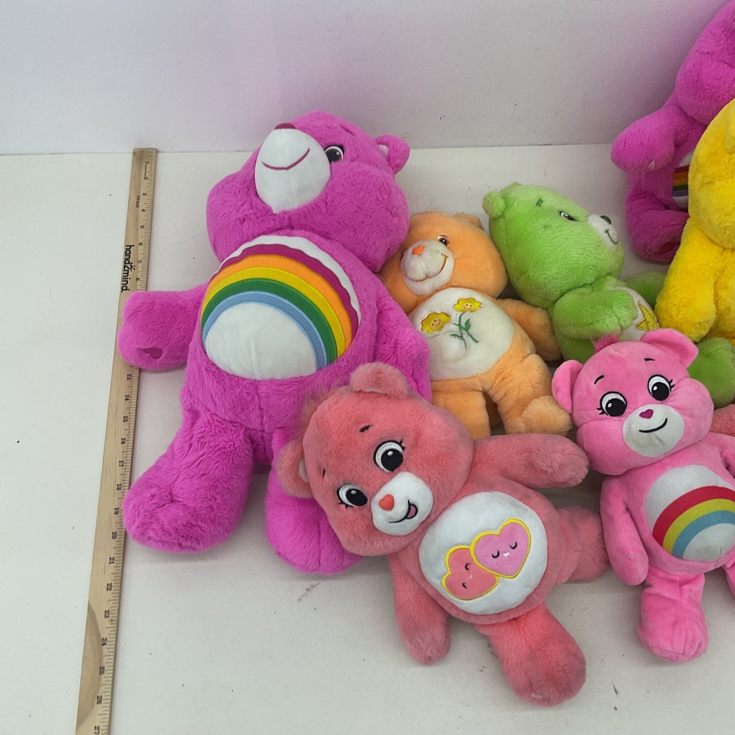 Preowned LOT 12 lbs Colorful Mixed Care Bears Plush Stuffed Toys Dolls Cheer - Warehouse Toys