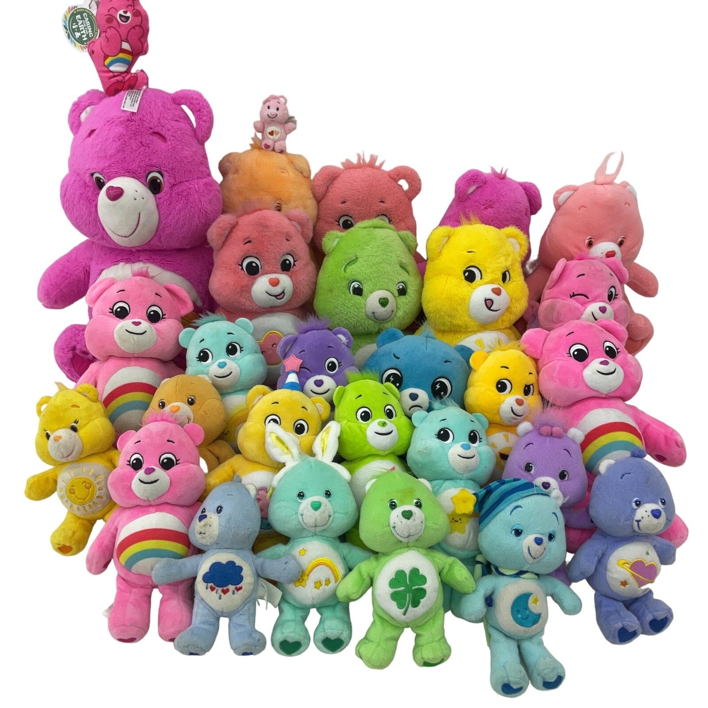 Preowned LOT 12 lbs Colorful Mixed Care Bears Plush Stuffed Toys Dolls Cheer - Warehouse Toys