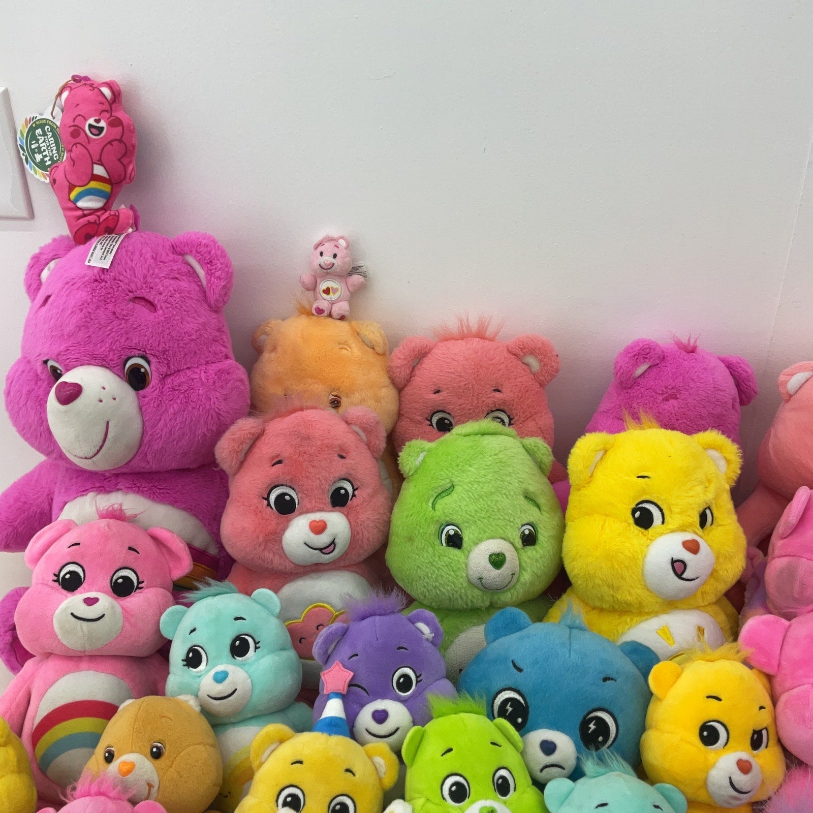 Preowned LOT 12 lbs Colorful Mixed Care Bears Plush Stuffed Toys Dolls Cheer - Warehouse Toys