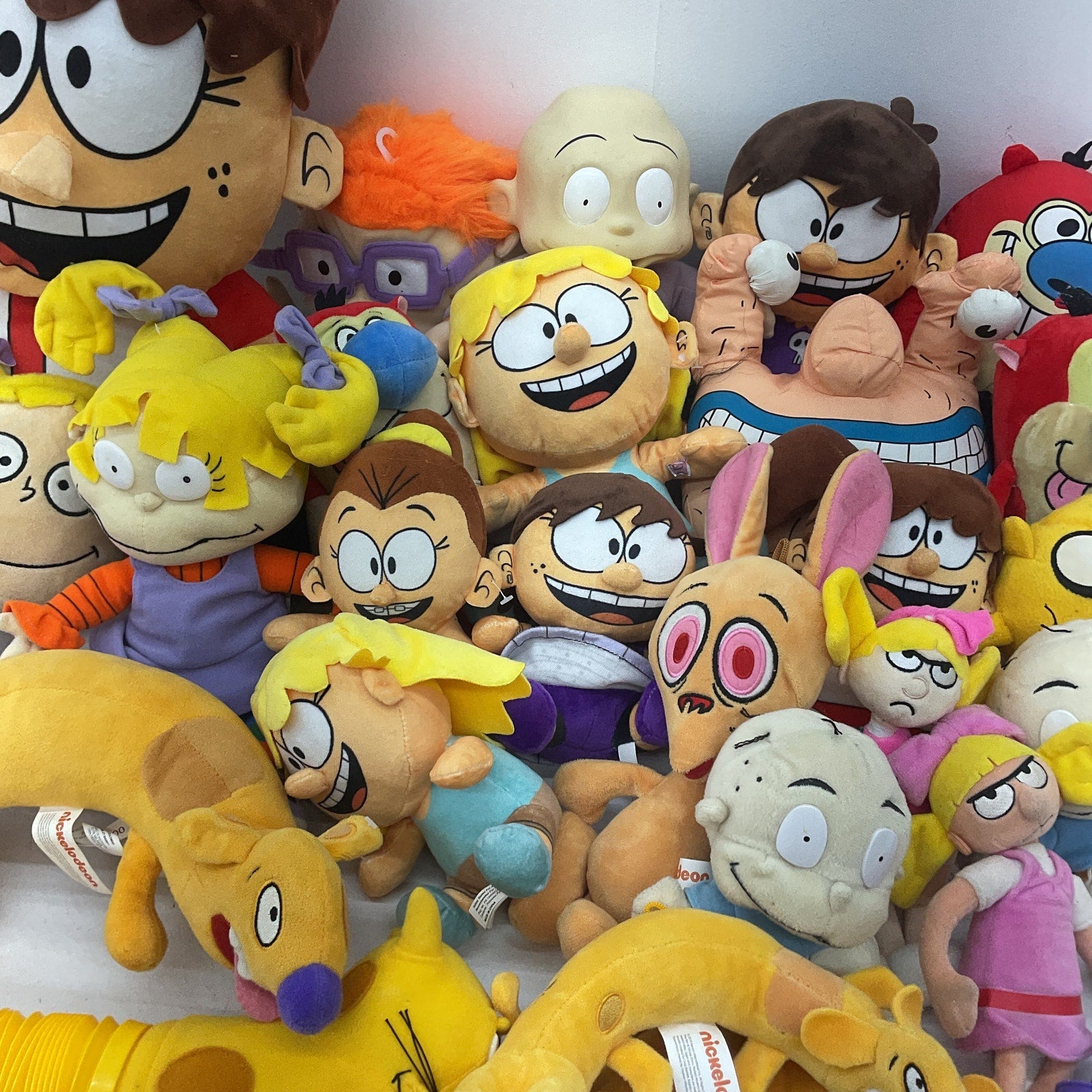 Preowned LOT 12 lbs Mixed Nick Toons Loud House Ren Stimpy Catdog Rugrats Plush - Warehouse Toys