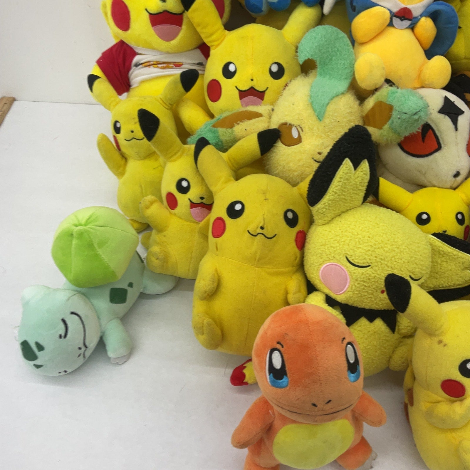 Preowned LOT 12 lbs Pokemon Stuffed Animals Mixed Characters Bulbasaur Pichu - Warehouse Toys