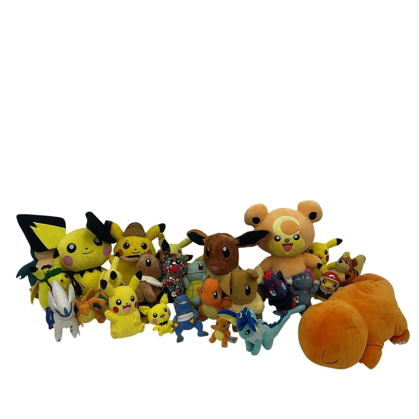 Preowned LOT 12 lbs Pokemon Stuffed Animals Mixed Characters Charmander Pichu - Warehouse Toys