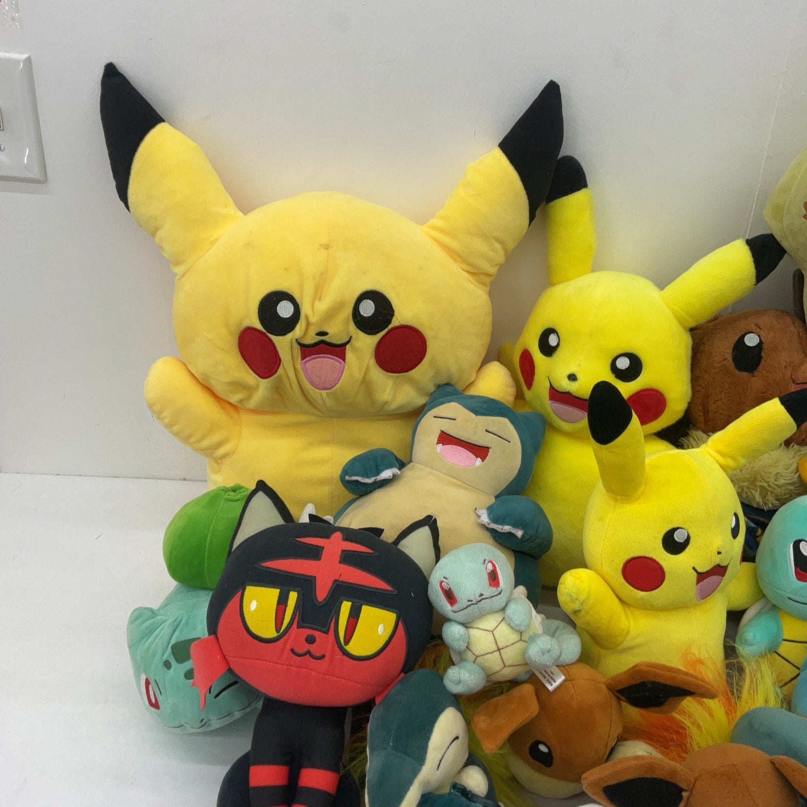 Preowned LOT 12 lbs Pokemon Stuffed Animals Mixed Characters Mimmikkyu Snorlax - Warehouse Toys