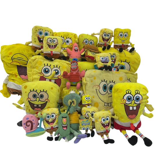 Preowned LOT 12 lbs Spongebob Squarepants Plush Toys Stuffed Squidward Gary - Warehouse Toys