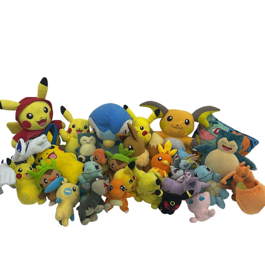 Preowned LOT 13 lbs Pokemon Stuffed Animals Mixed Characters Eevee Snorlax - Warehouse Toys