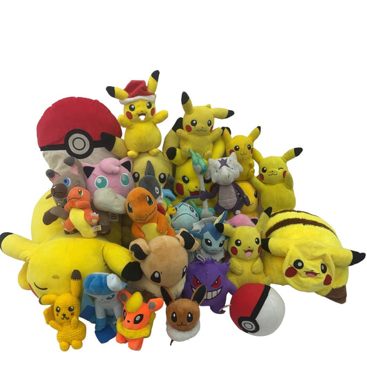 Preowned LOT 13 lbs Pokemon Stuffed Animals Mixed Characters Jiggly Puff Eevee - Warehouse Toys