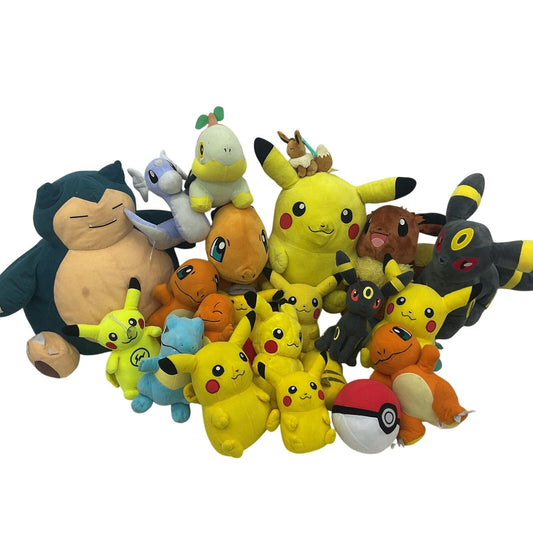 Preowned LOT 13 lbs Pokemon Stuffed Animals Mixed Characters Snorlax Charmander - Warehouse Toys