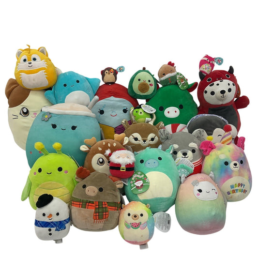 Preowned LOT 13 lbs Squishmallow Soft Character Plush Stuffed Animals Food Mixed - Warehouse Toys