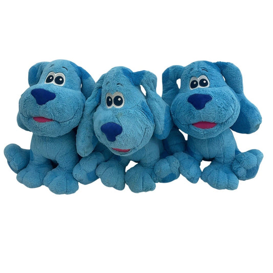 Preowned LOT 3 Blue's Clues Dog Large Blue Character Plush Toys Stuffed Animals - Warehouse Toys