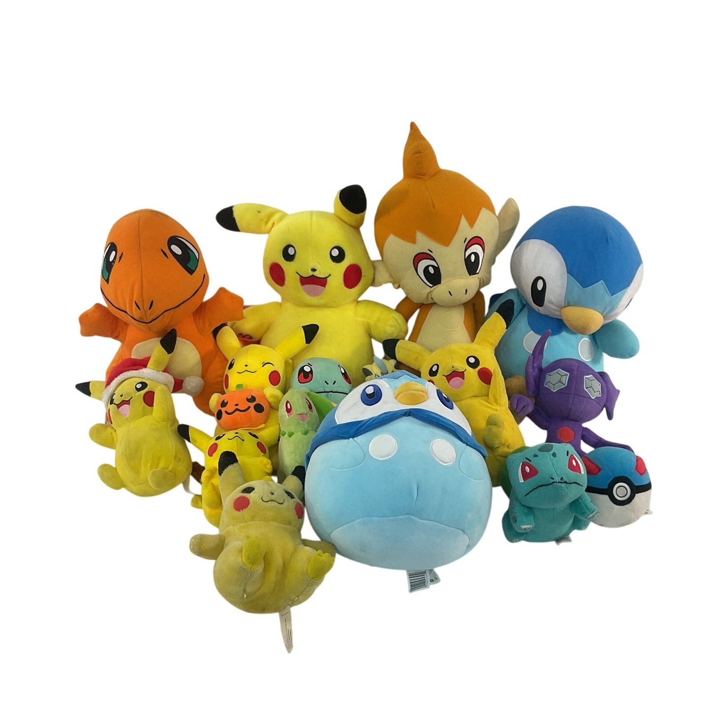 Preowned LOT 8 lbs Pokemon Stuffed Animals Mixed Characters Charmander Pikachu - Warehouse Toys