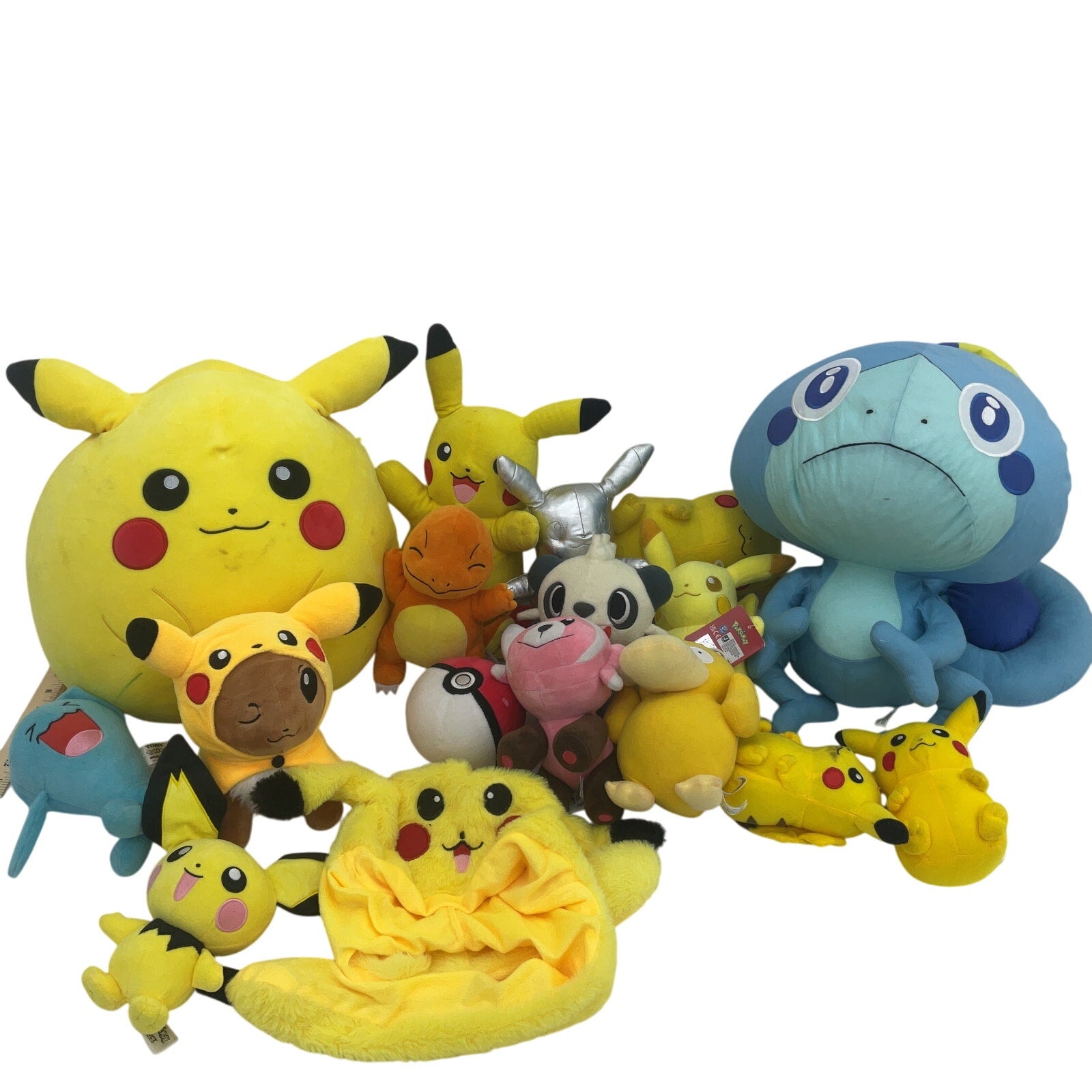 Preowned LOT 9 lbs Pokemon Stuffed Animals Mixed Characters Pikachu Sobble - Warehouse Toys