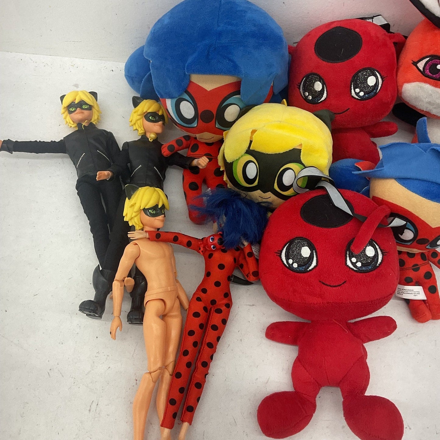 Preowned LOT Miraculous Ladybug Mixed Character Soft Plush Toys & Figures - Warehouse Toys