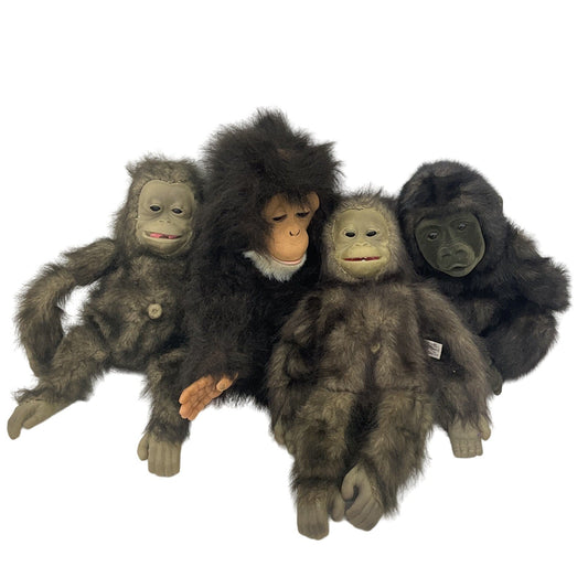 Preowned LOT Mixed Chimps Monkeys Apes Fur Real FAO Schwarz Plush Dolls Toys - Warehouse Toys