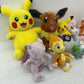 Preowned LOT Pokemon Stuffed Animals Mixed Characters Mewtwo Eevee Charmander - Warehouse Toys