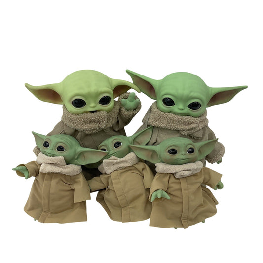 Preowned LOT Star Wars Mandalorian Baby Grogu Yoda Rubber Head Dolls Plush - Warehouse Toys