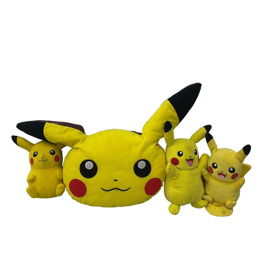 Preowned LOT Yellow Pikachu Pokemon Stuffed Animals Mixed Designs Pillow Plush - Warehouse Toys