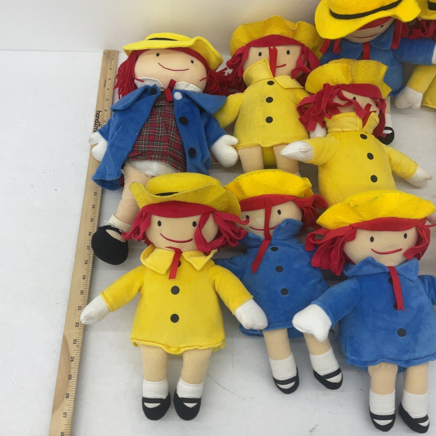 Preowned Madeleine Kohls & Others Storybook Character Girl Yellow Coat Dolls LOT - Warehouse Toys