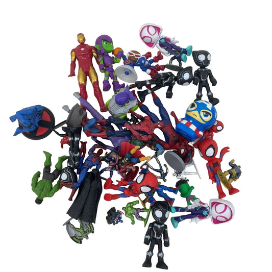 Preowned Marvel Multicolor Action Figure Collection Spiderman Avengers Loose Mix - Warehouse Toys