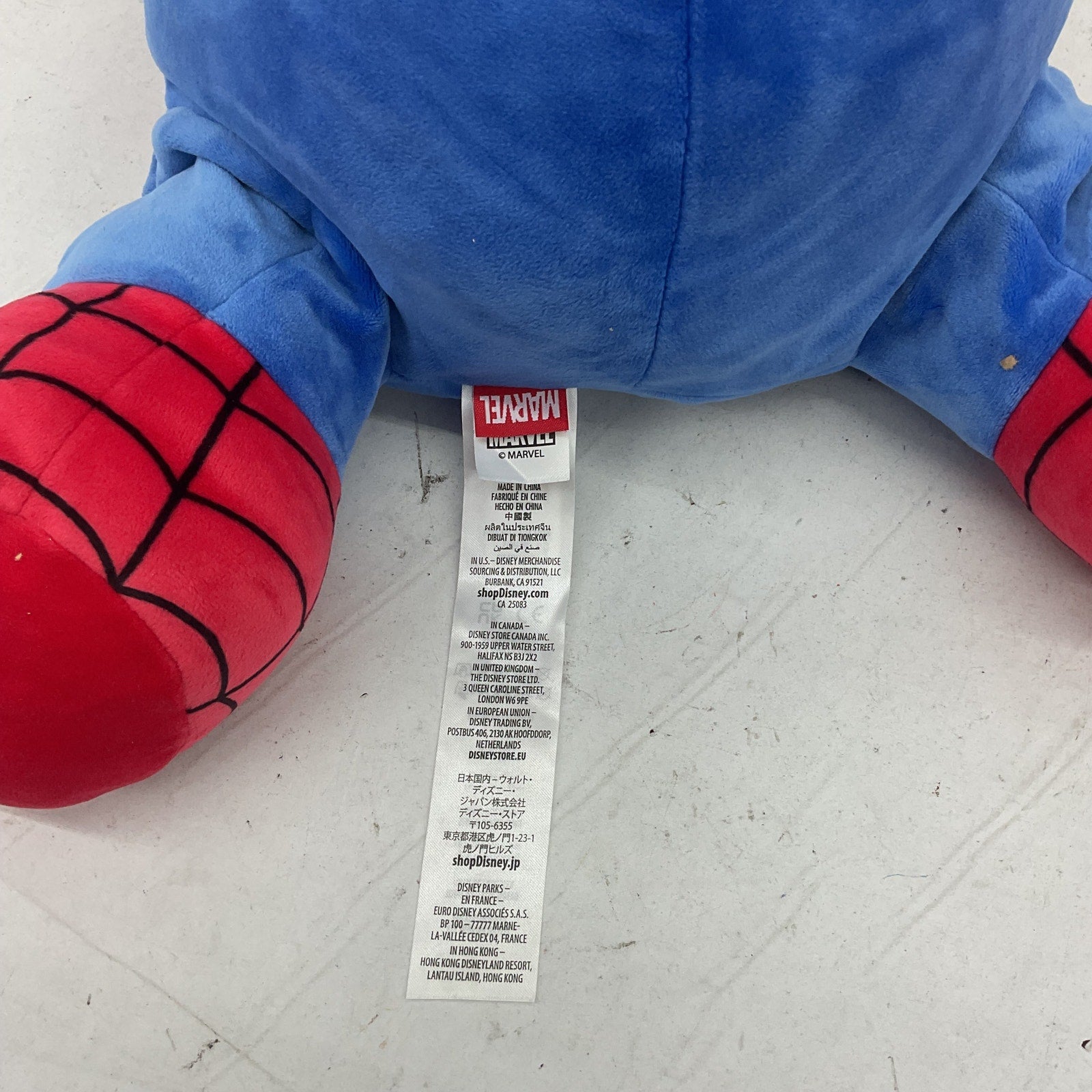 Preowned Marvel Red Blue Large Spiderman Character Stuffed Animal Plush Toy - Warehouse Toys