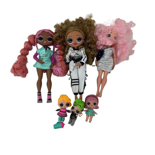 Preowned MGA Multicolor Fashion Dolls LOT Big Sistas Curly Hair Toys - Warehouse Toys