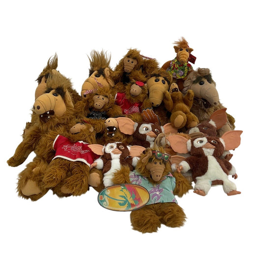 Preowned Mix LOT Vintage ALF Gizmo Alien Plush Dolls Hand Puppets Stuffed 12 lbs - Warehouse Toys