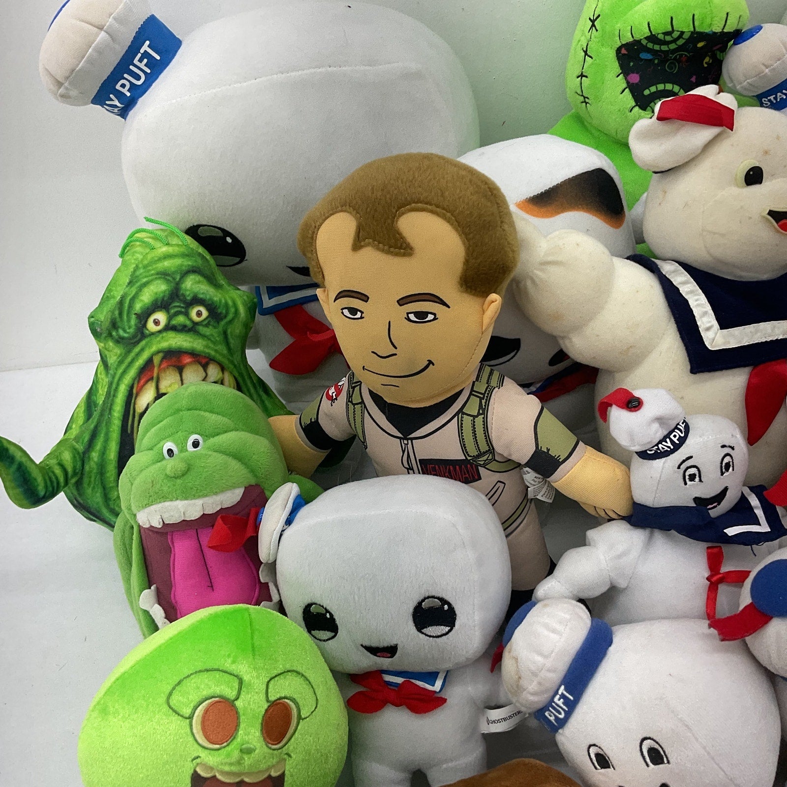 Preowned Mixed 13 lbs LOT Ghostbusters Plush Stuffed Dolls Slimer Stay Puft - Warehouse Toys